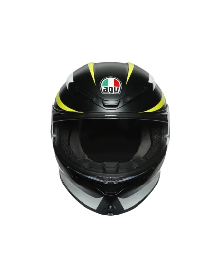 AGV K6 RAPID 46 MATT BLACK/WHITE/YELLOW XL
