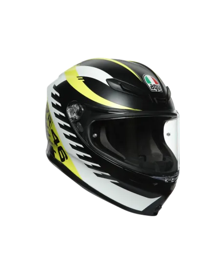 AGV K6 RAPID 46 MATT BLACK/WHITE/YELLOW XL