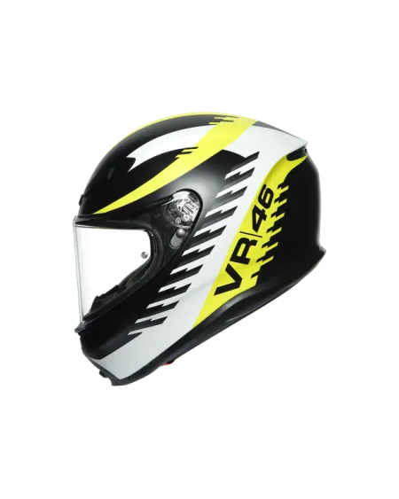 AGV K6 RAPID 46 MATT BLACK/WHITE/YELLOW L